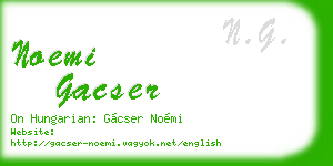 noemi gacser business card